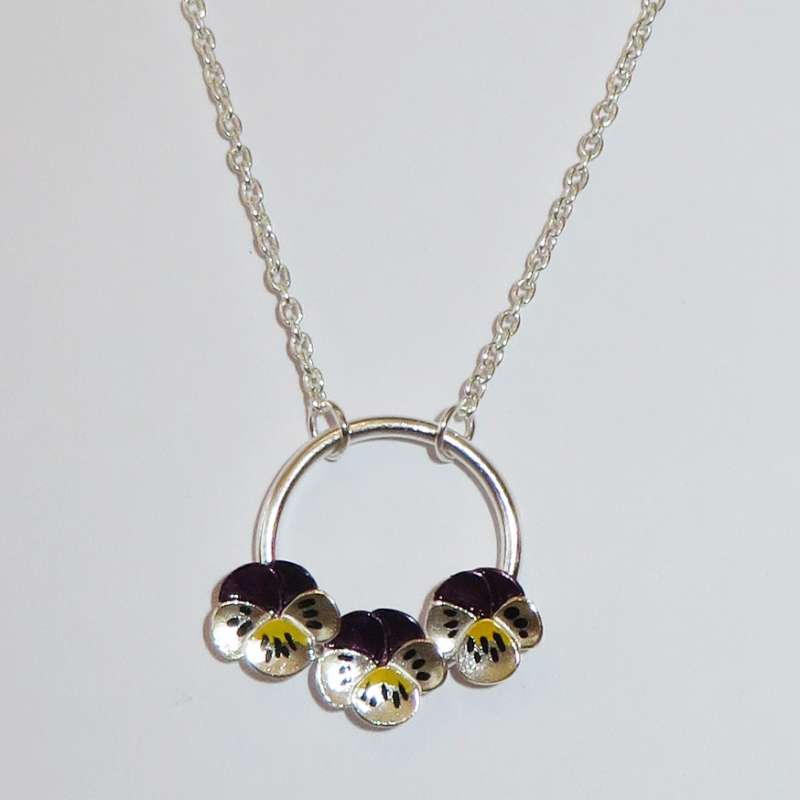 Pansy Ring Necklace